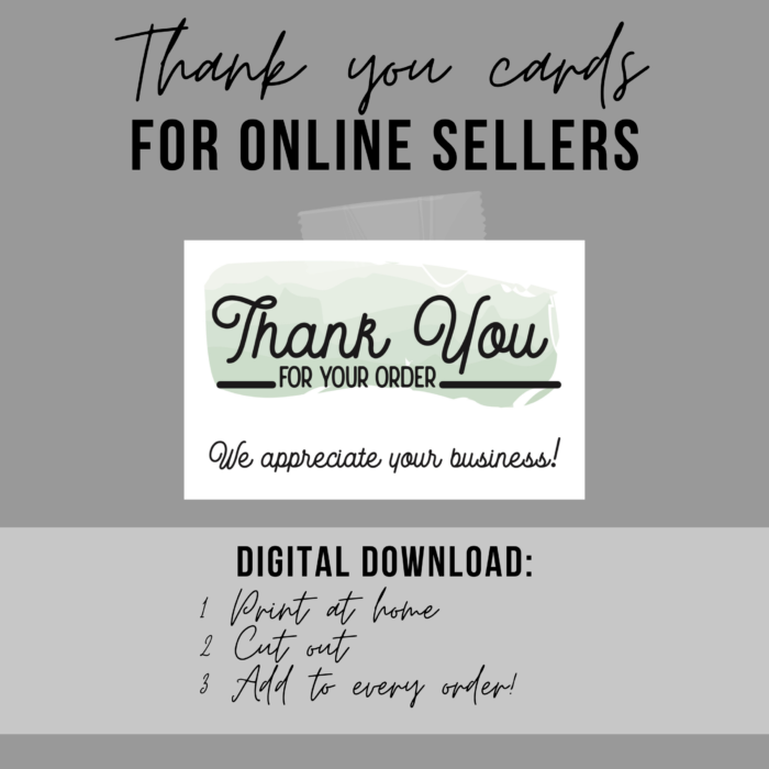 FREE Thank You for your Order Cards