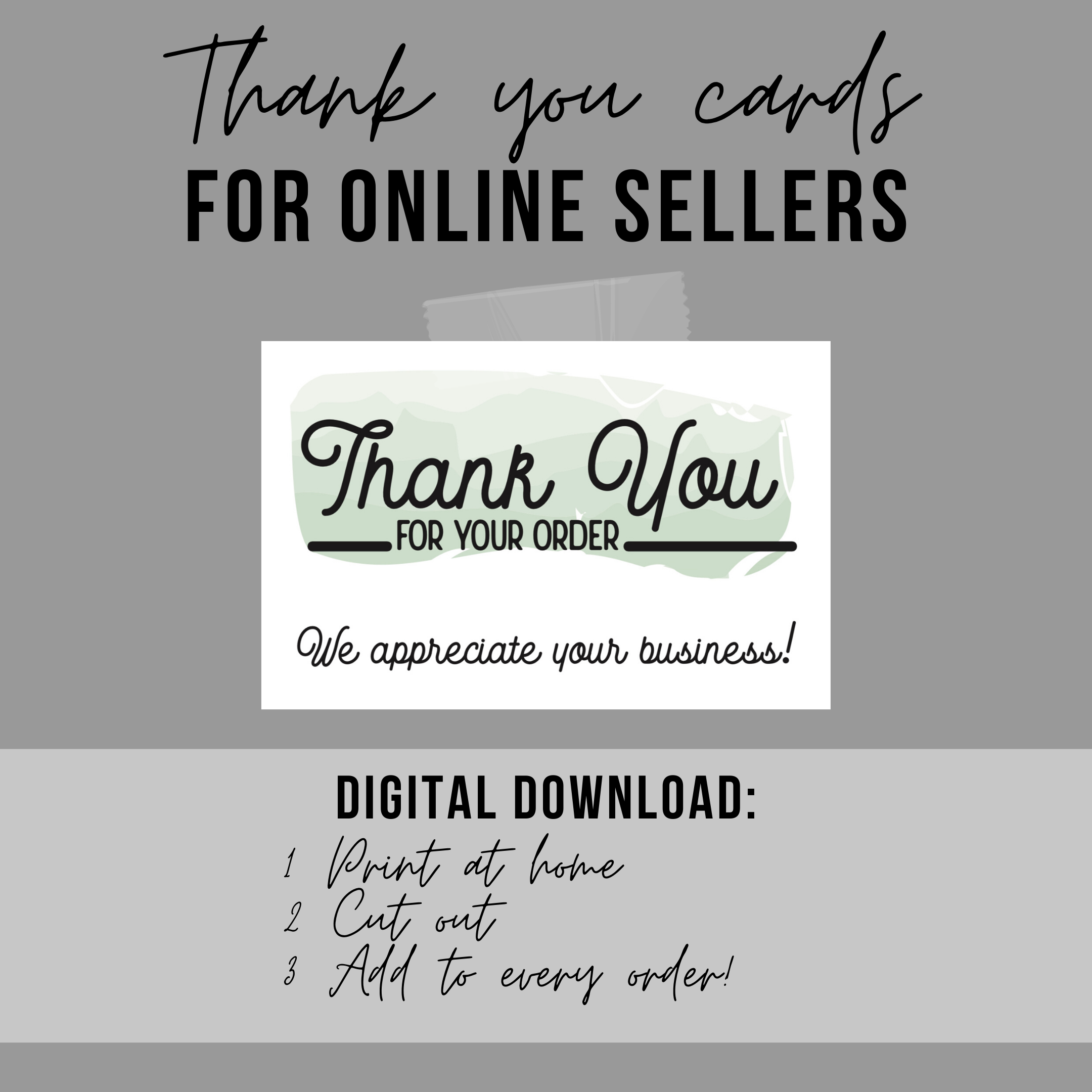 FREE Thank You for your Order Cards