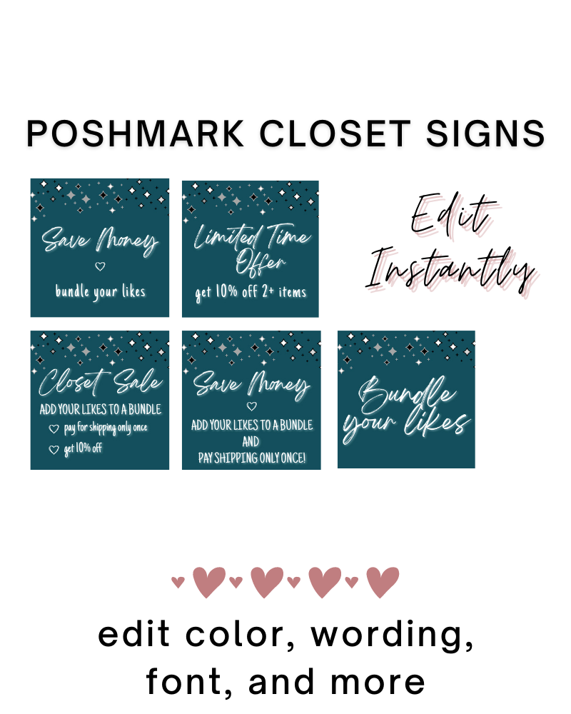 Closet Sign for Poshmark Make Me an Offer Offer Sign for Posh