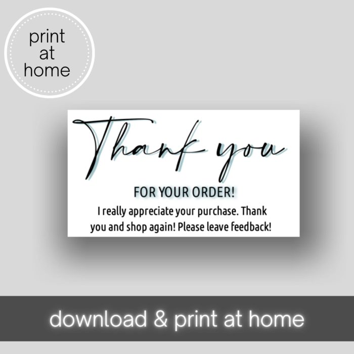 FREE Thank You for your Order Cards