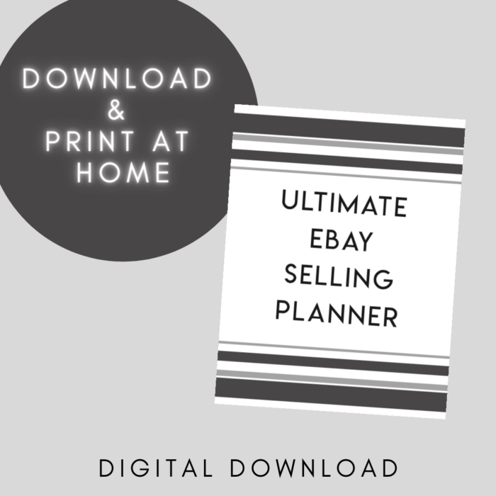 Minimalist Ultimate eBay Selling Planner + Workbook (Digital Download)