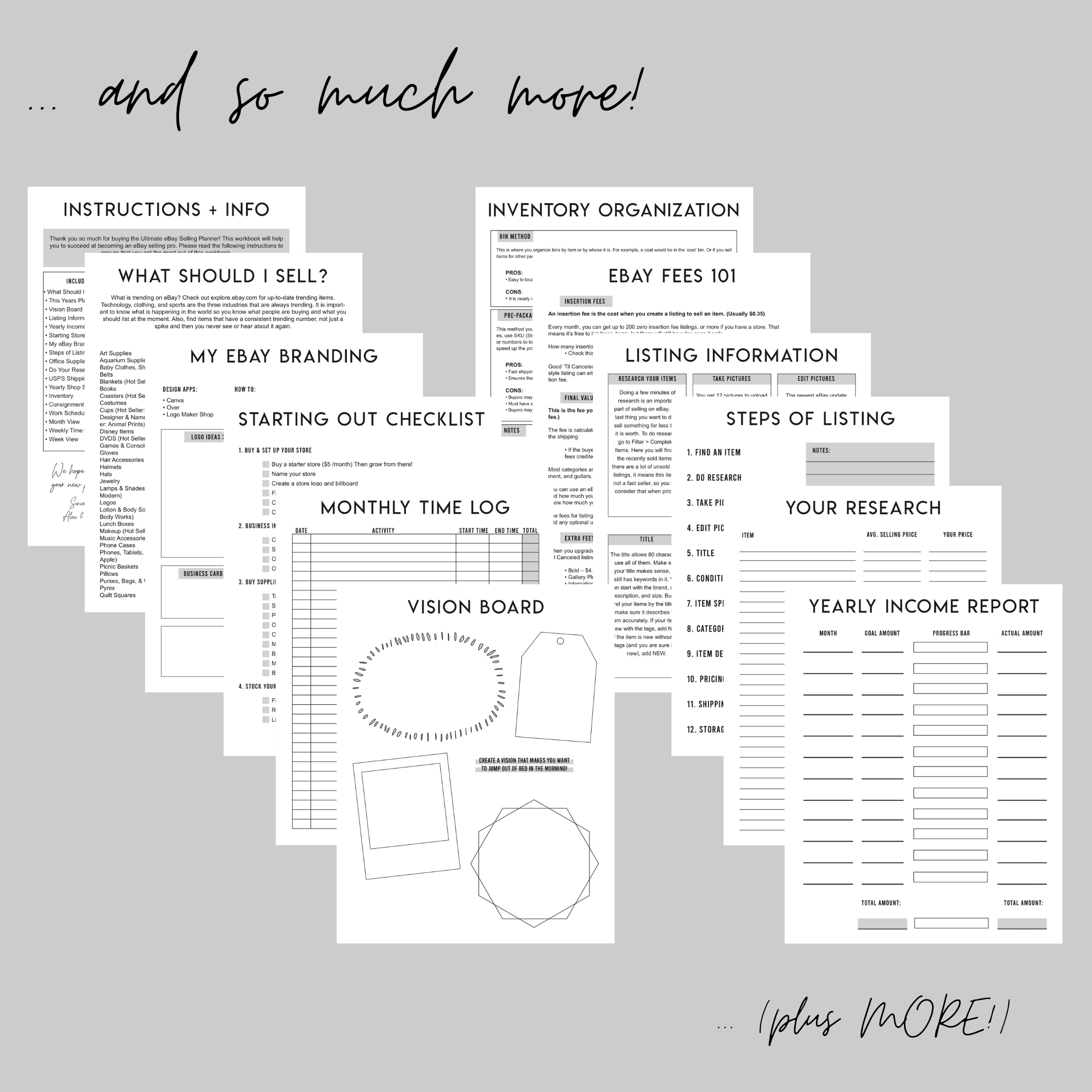 Minimalist Ultimate eBay Selling Planner + Workbook (Digital Download) - Image 6