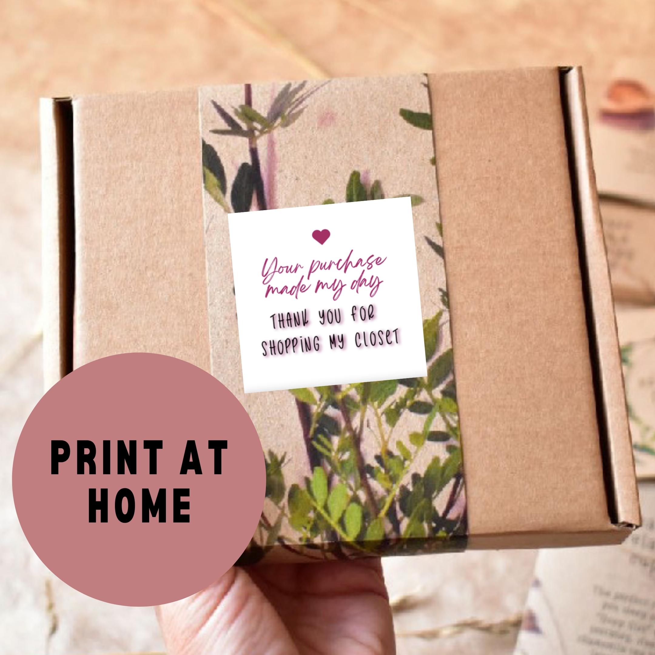 Poshmark Your Purchase Made My Day Printable 2" Square Stickers - Image 5