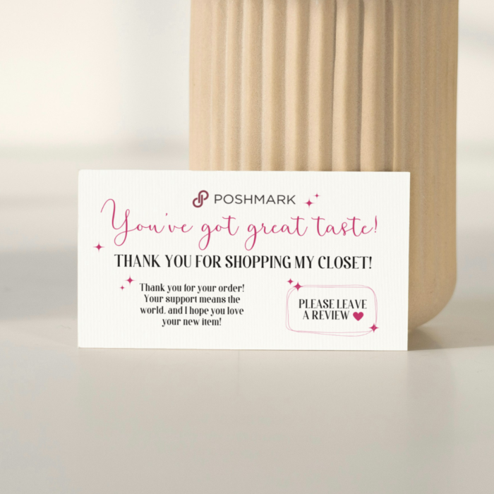 Poshmark You've Got Great Taste Printable Business Cards
